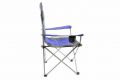Skladacia kempingová stolička Divero Deluxe – modrá / sivá
