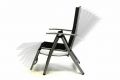 DELUXE polohovateľná záhradná stolička s opierkou na nohy