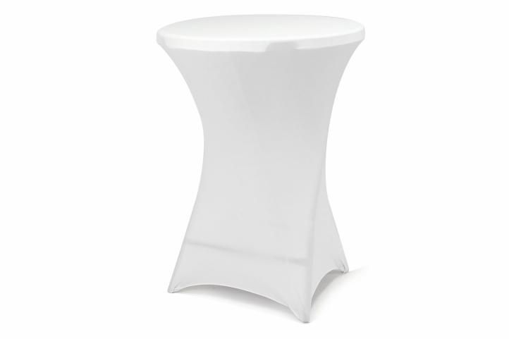 Poťah pre vysoký stôl - elastický, biely 80 x 80 x 110 cm