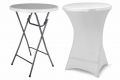 Párty stolík BISTRO skladací vrátane elastického poťahu 80 x 80 x 110 cm