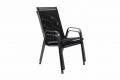 Záhradná sada 2 x stohovateľná stolička balkónová - čierna