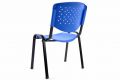 Sada 2 x stohovateľná plastová kancelárska stolička - modrá