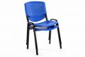 Sada 2 x stohovateľná plastová kancelárska stolička - modrá