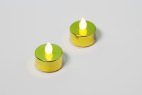 NEXOS Dekoratívna sada 2 čajové sviečky, zlatá