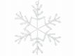 Vianočná LED dekorácia - snehová vločka - 30 cm teplá biela