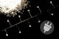 Vianočné LED osvetlenie 2,5 m - strieborný drôt - teplá biela 100 LED