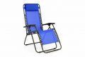 Záhradné skladacie hojdacie ležadlo s podhlavníkom – modré