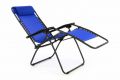 Záhradné skladacie hojdacie ležadlo s podhlavníkom – modré