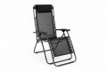 Záhradné skladacie hojdacie ležadlo s podhlavníkom – čierne