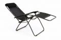 Záhradné skladacie hojdacie ležadlo s podhlavníkom – čierne