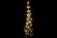 Vianočné dekoratívne osvetlenie - drôtiky - 100 LED teplá biela