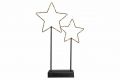 Vianočná LED dekorácia - kovové hviezdy - 25 LED čierna
