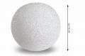 Svetelná dekorácia - LED svietiaca guľa - 15 cm teplá biela