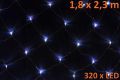 Vianočná LED svetelná sieť 1,8 x 2,3 m - studená biela, 320 diód