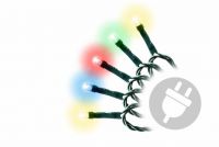 NEXOS Vianočná reťaz 4 m, 40 LED, farebná, zelený kábel