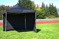 Záhradný párty stan nožnicový PROFI 3x3 m čierny + 4 bočné steny