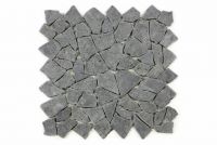 Mozaika Garth z andezitu - čierna / tmavo sivá-  obklady 1 m2
