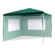 Záhradný párty stan - zelený 3 x 3 m + 2 bočné steny