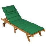 DIVERO Záhradné lehátko z teakového dreva + polstrovanie