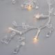 NEXOS Reťaz s trblietavými kryštálmi 20 LED, teplá biela