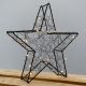 Vianočná kovová hviezda s 3D efektom - čierna, 25 LED diód