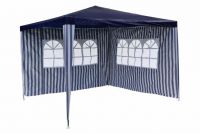 Záhradný párty stan - modrý 3 x 3 m + 2 bočné steny