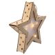 Vianočná drevená hviezda s 3D efektom, 8 LED