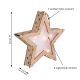 Vianočná drevená hviezda s 3D efektom, 8 LED