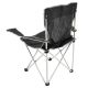 Skladacia kempingová stolička s držiakom nápojov, čierna