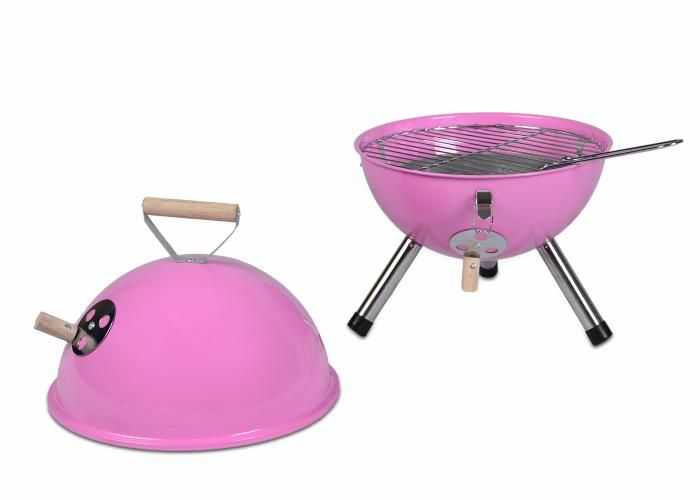 Obrázok OEM D00693 Záhradný vonkajší Mini BBQ gril ružový