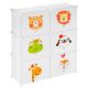 Detský regál, biely s dverami DIY