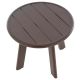 Okrúhly hliníkový stolík, tmavohnedý