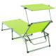 Záhradné skladacie ležadlo so strieškou XXL - svetlozelené