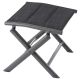Sklopná hliníková stolička - čierna, tmavosivý rám