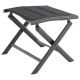 Sklopná hliníková stolička - čierna, tmavosivý rám