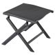 Sklopná hliníková stolička, čierna