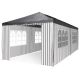 Záhradný párty stan - 3 x 6 m, antracit + 6 bočníc