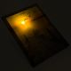 Nástenná maľba západ slnka pri jazere, 1 LED, 30 x 40 cm