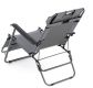 Skladacie záhradné lehátko, sivá