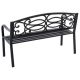 Záhradná kovová lavička v starožitnom štýle, 127 x 85 cm