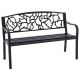 Záhradná kovová lavička v starožitnom štýle, 127 x 84 cm