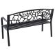 Záhradná kovová lavička v starožitnom štýle, 127 x 84 cm