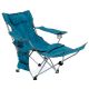 Sada 2 ks kempingových stoličiek s podnožkou, modrá