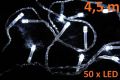 Vianočné LED osvetlenie 4,5 m - studená biela, 50 diód