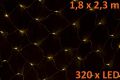 NEXOS Svetelná sieť 1,8 x 2,3 m, 320 LED, teplá biela