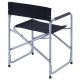 Skladacia kempingová stolička, oceľová, čierna, 73 cm