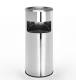 JAGO Odpadkový kôš s popolníkom, 17 l, strieborný