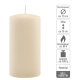 Sada stĺpových sviečok, 15 cm, Ø 7,5 cm, krémová, 2 ks
