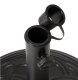 Podstavec na slnečník, okrúhly, 15 kg, čierny