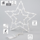 Sada okenných obrázkov, hviezda a stromček, teple biela